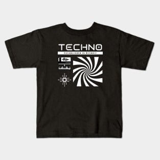 TECHNO - Established In Detroit Kids T-Shirt